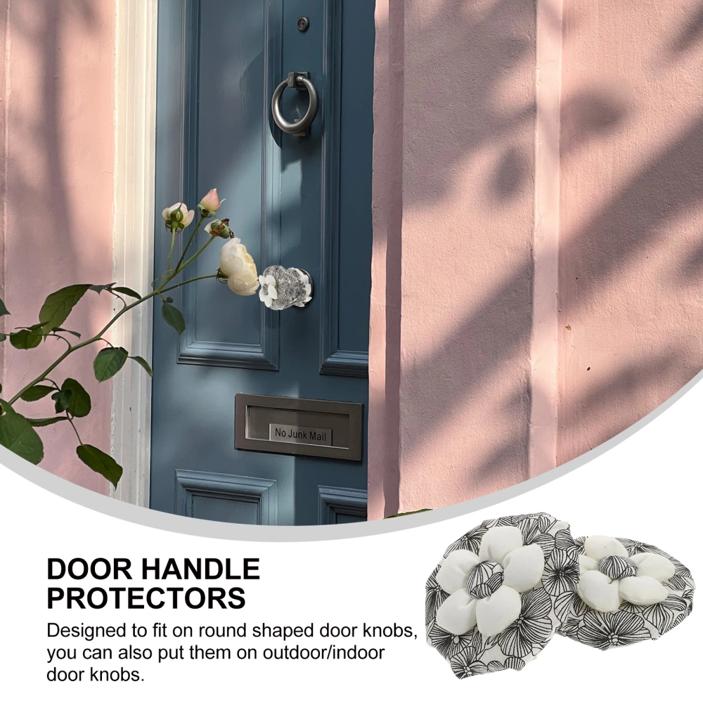 2pcs Winter Door Knob Covers Door Knob Protector Decorative Door Handle Covers