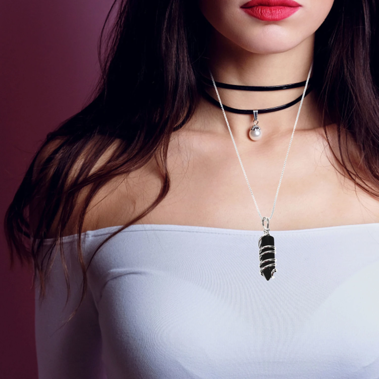 Necklace Decor Hexagon Pendant Bracelet Ornament Adorable Charm Ornament