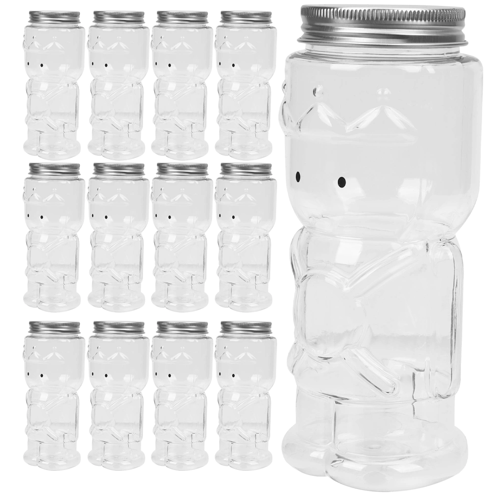 10Pcs Fluid Honey Jar Clear Honey Bottles Drinking Dispenser Clear Juice Bottle Shaped Bottle