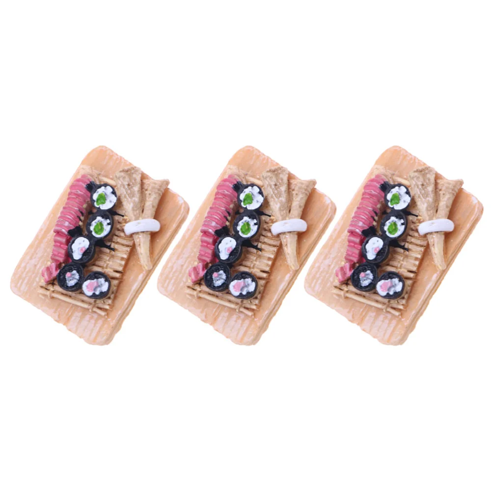 3pcs Simulation Mini Food Decorative Kitchenware Doll House Food Ornaments