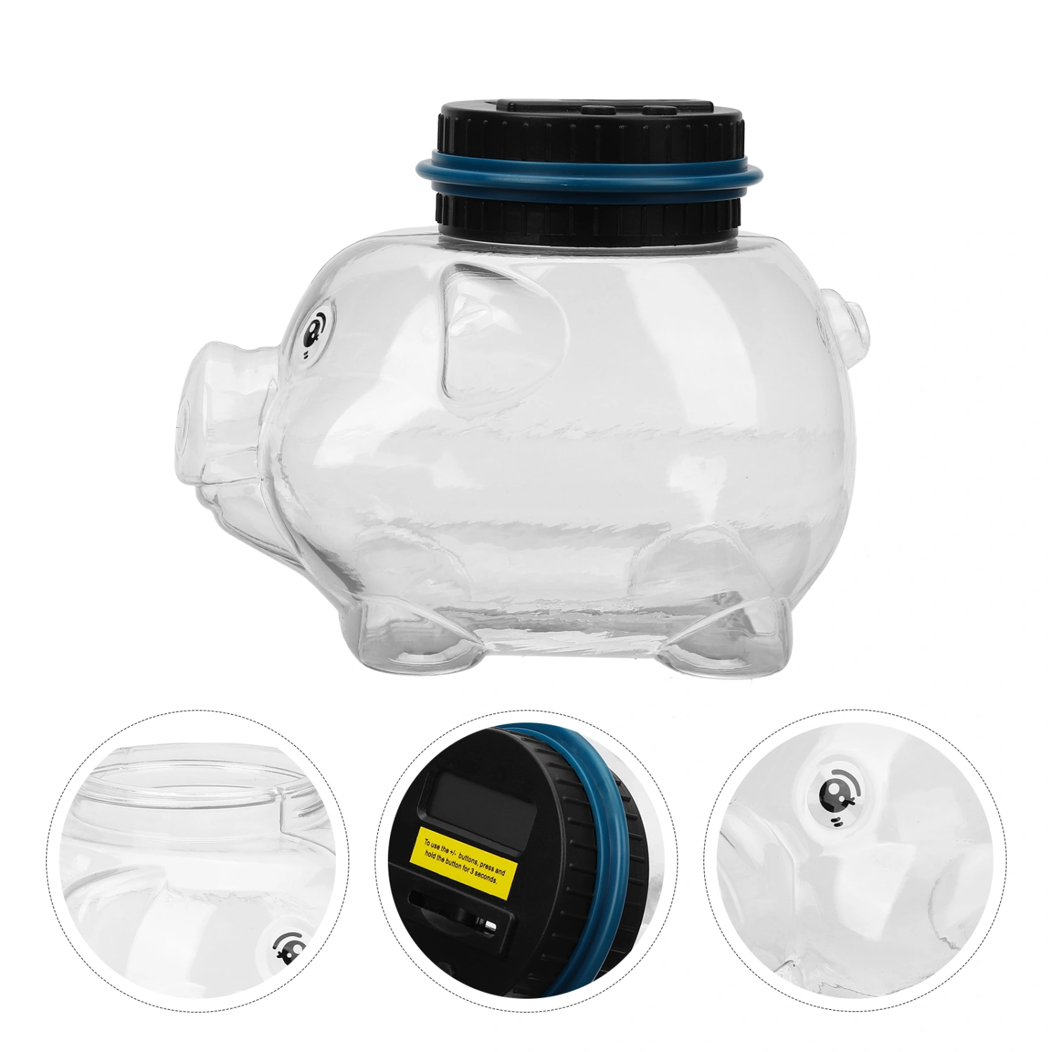 Digital Counting Money Jar Digital Coin Bank Transparent Coin Jar Coin Saving Box