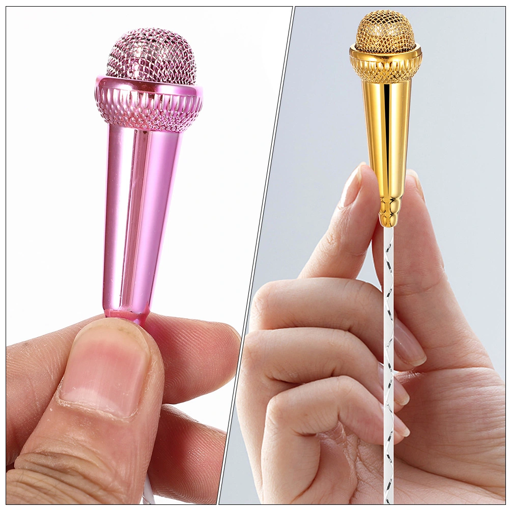 2pcs Mini Microphone Phone Laptop Tablets Small Microphone for Voice Video Recording Singing