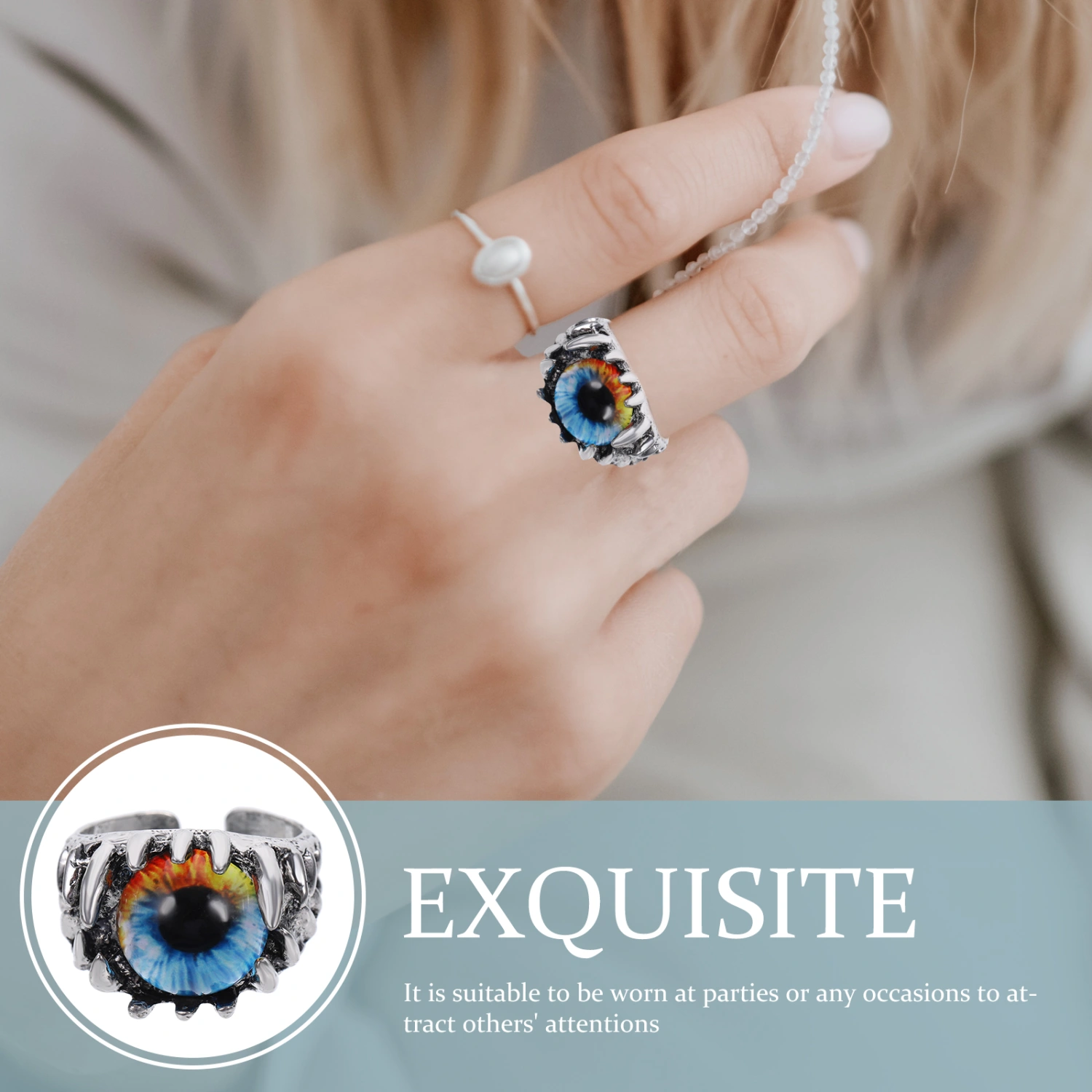 Eyeball Ring Vintage Punk Ring Eyeball Ring Cool Rings Men Aesthetic Ring