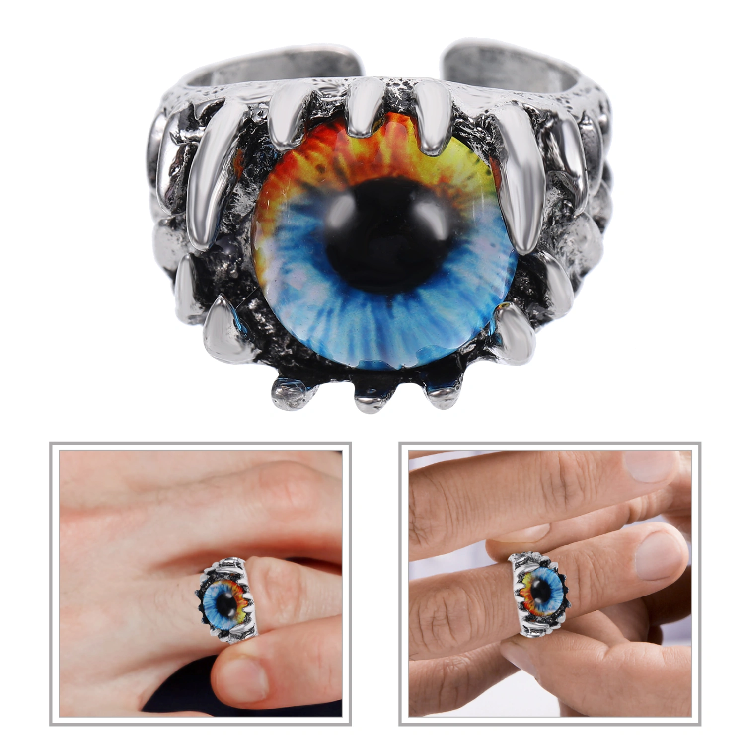 Eyeball Ring Vintage Punk Ring Eyeball Ring Cool Rings Men Aesthetic Ring