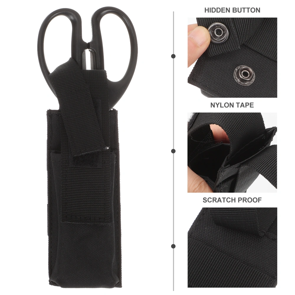 Flashlight Pouch Nylon Scissors Holder Electric Torch Bag Flashlight Pouch with Buckle