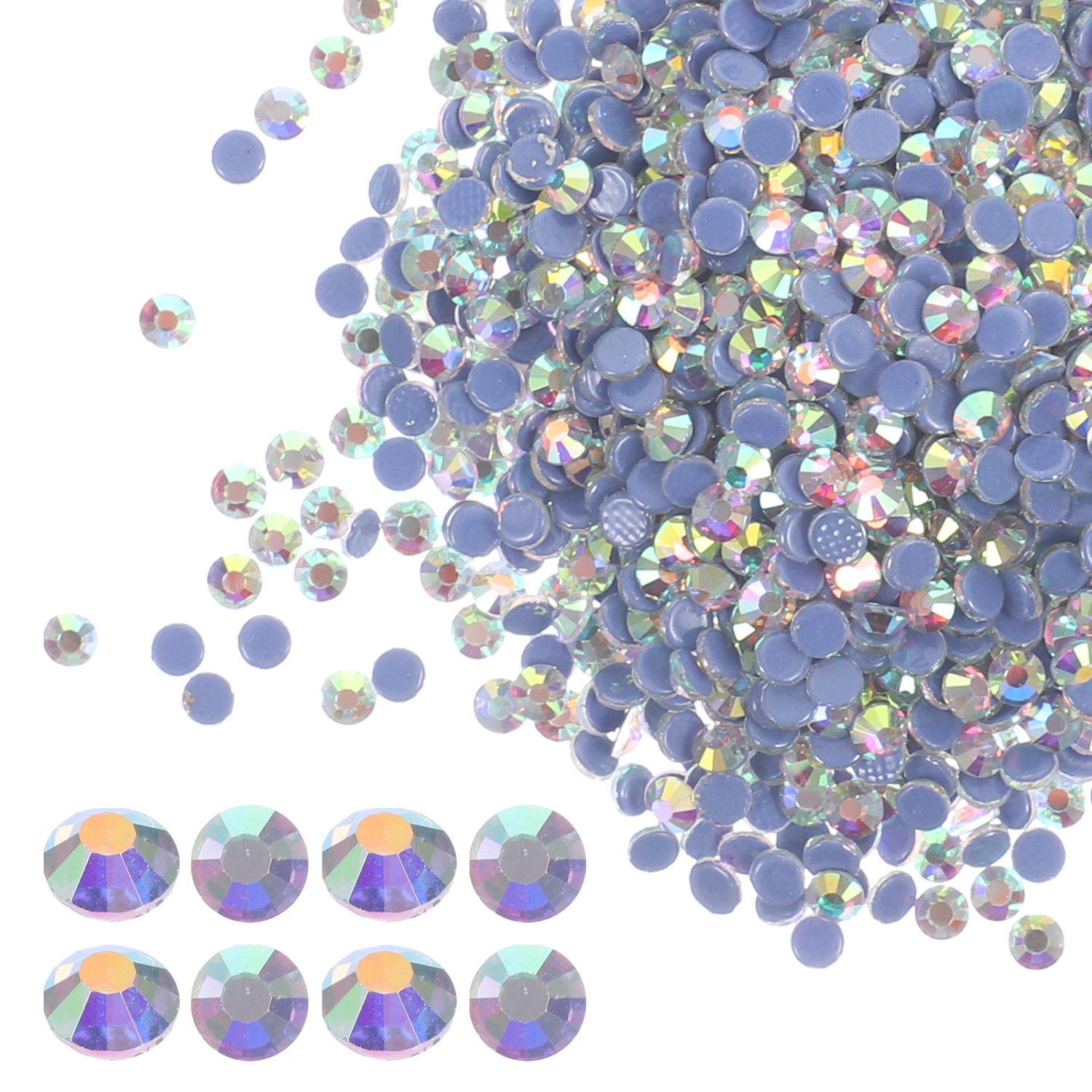 2880pcs Hot Melt Rhinestones Flatback Glass Rhinestones for Crafts Ornament DIY