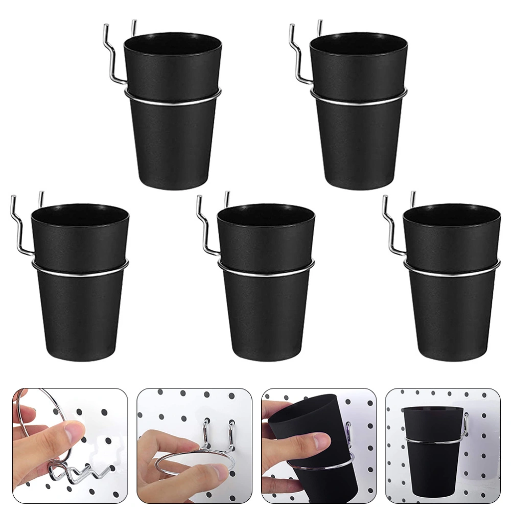 5 Sets Board Hooks Pegboard Cups Set Peg Storage Organizer Accessories for Garage