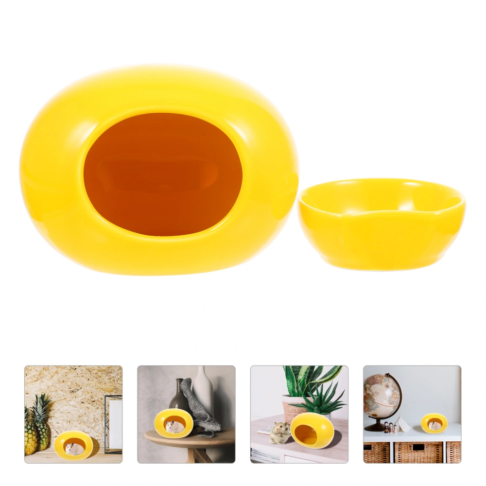 1 Set of Hamster Nest Summer Hamster House Cooling Hamster Hideout Hamster Hut Food Bowl