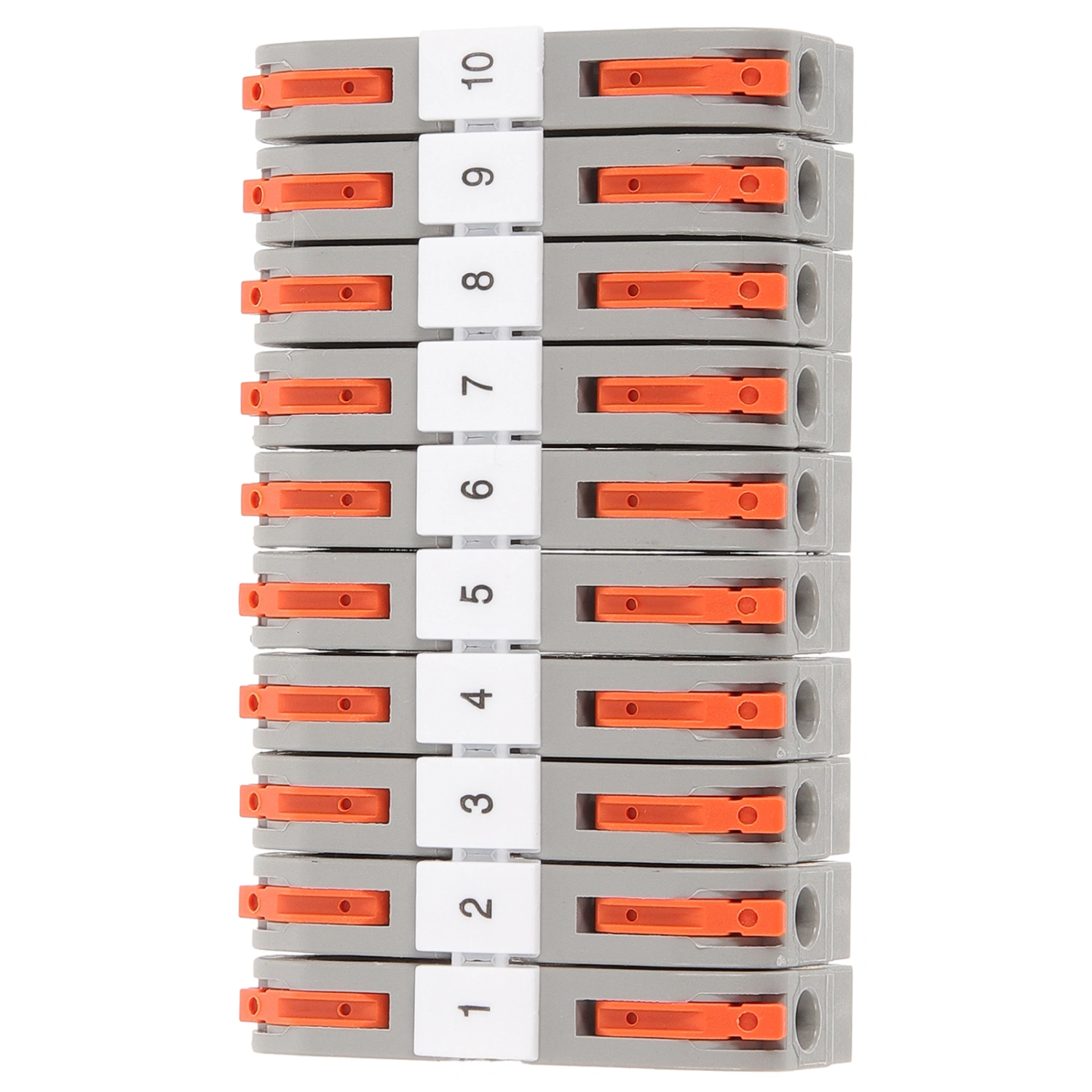 10 Sets Din Rail Terminal Block Connector Block Electrical Screw Terminal Block