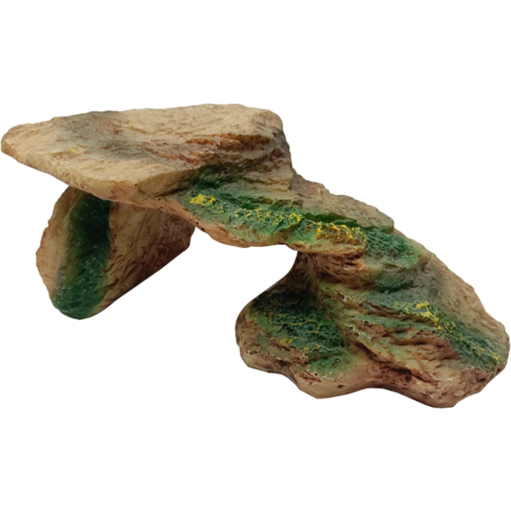 Resin Turtle Basking Platform Reptile Rock Decor Resin Reptile Hideout Resin Reptile Rock for Decor