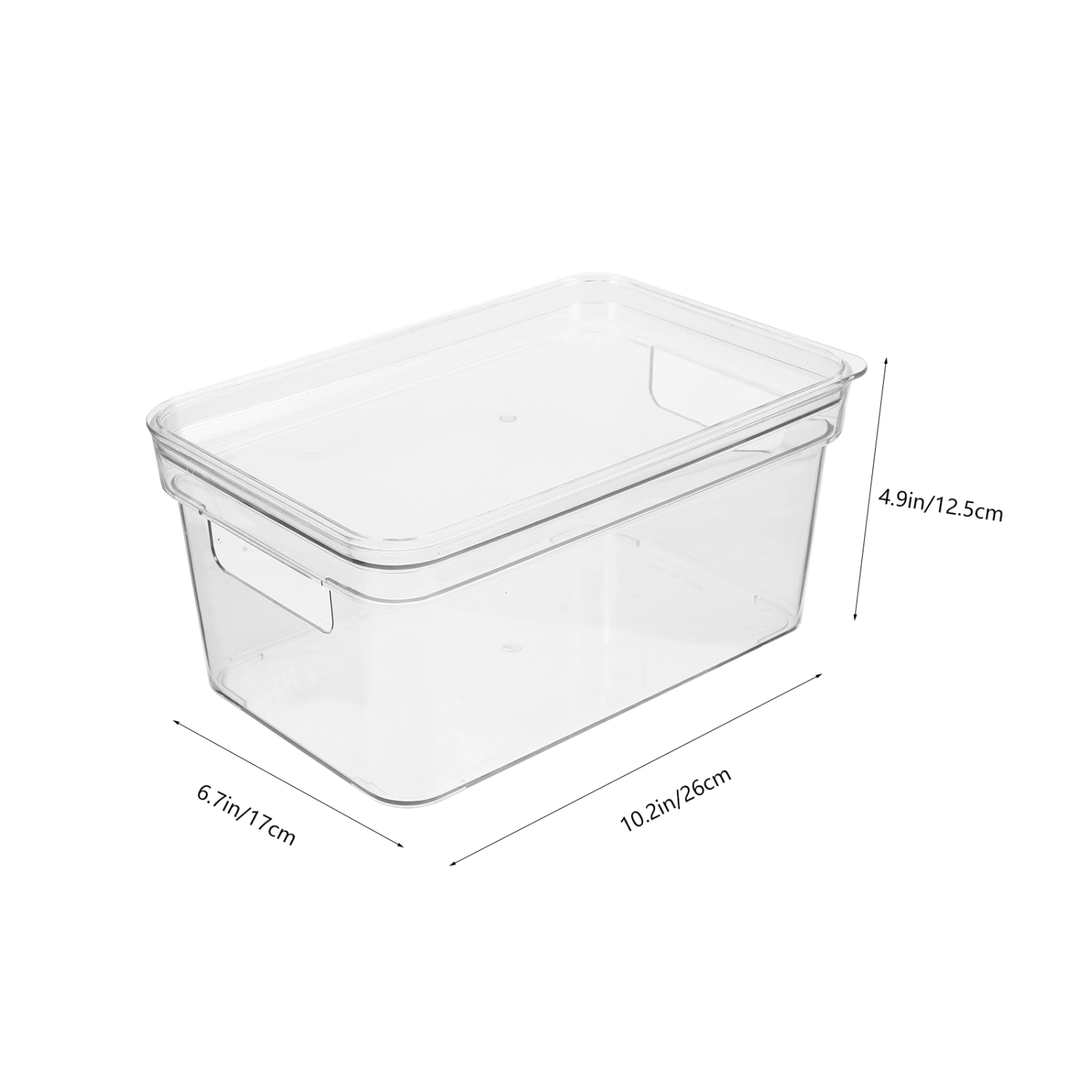 Transparent Storage Bin Box Stackable Organizing Container Tabletop Makeup Storage Box