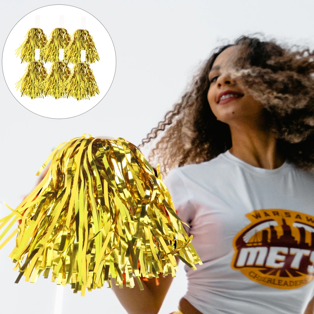 6Pcs Reusable Cheerleading Hand Flower Balls Cheering Squad Cheering Pompoms for Match