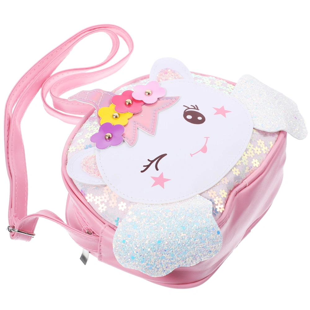 Girls Cute Crossbody Bag Cartoon Unicorn Pattern Bag Student Use Rainbow Bag