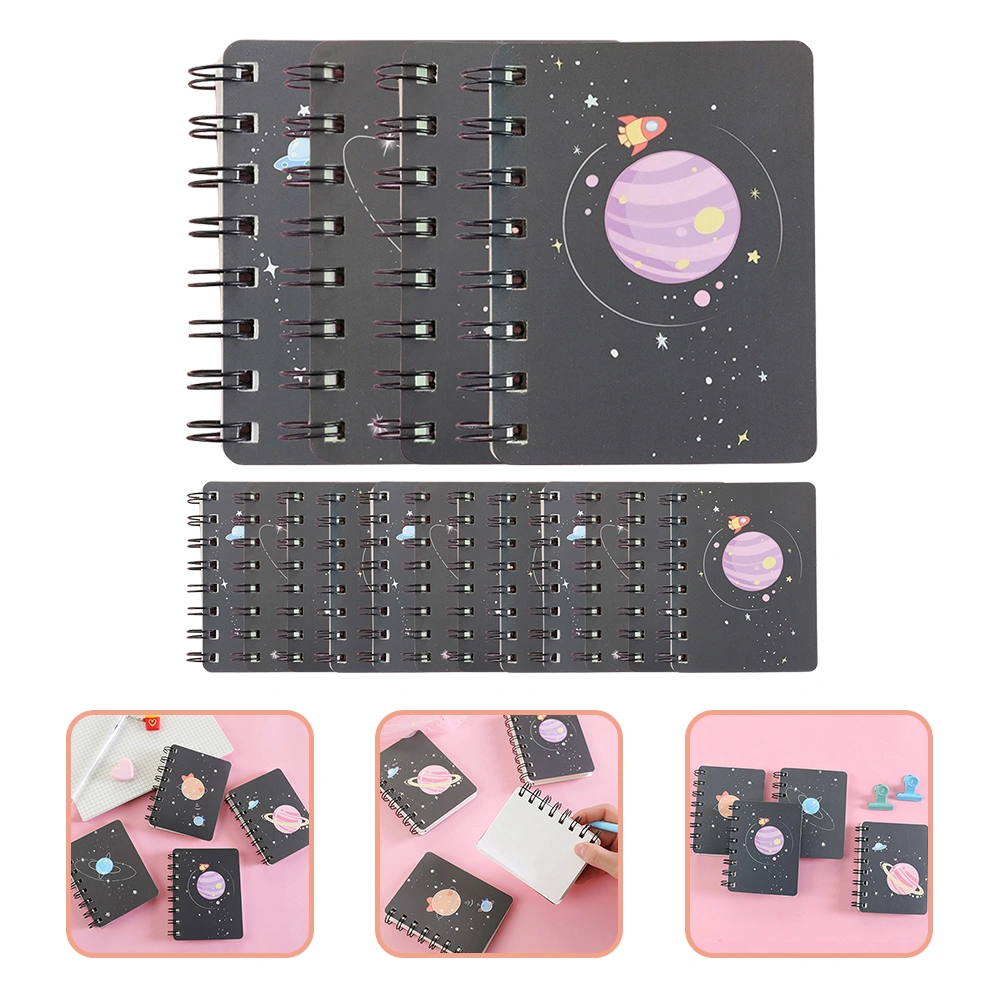 16pcs Portable Mini Pocket Notebook School Planner Coil  Design Notebook Notepad