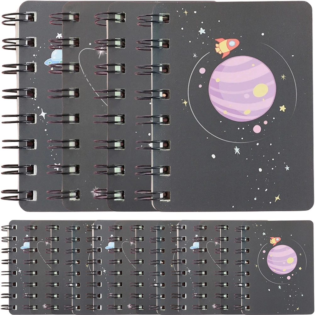 16pcs Portable Mini Pocket Notebook School Planner Coil  Design Notebook Notepad