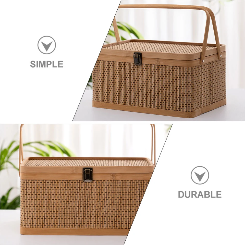 Fruits Basket Woven Basket Storage Basket Handheld Woven Basket Egg Container Kitchen Basket