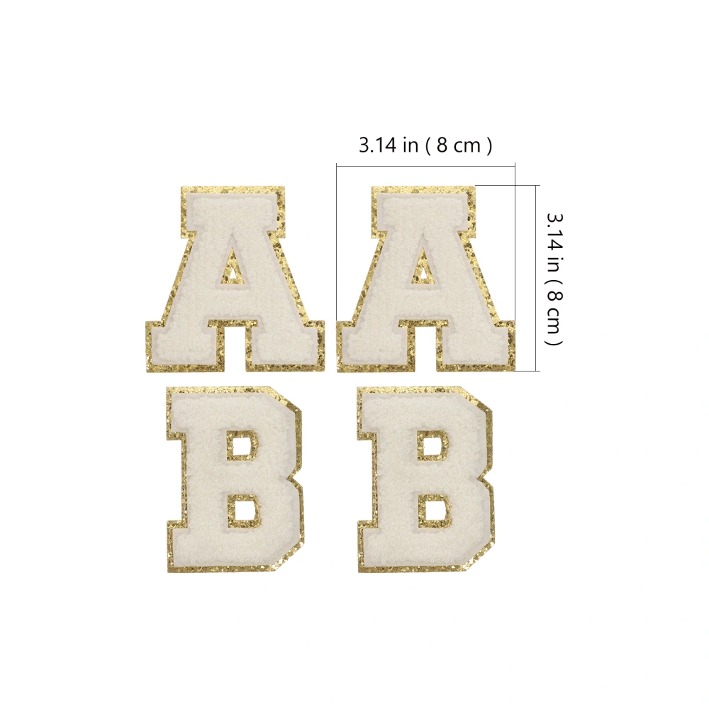 4pcs Sewing Letters Patches Clothing Repair Embroidered Patches Multifunctional Patches