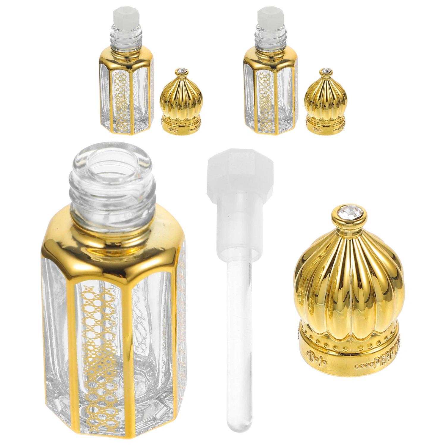 3Pcs Essential Oil Bottle Perfume Roller Bottles Essential Oil Dispensing Bottles Exquisite Roll On Bottles