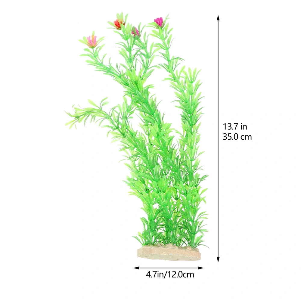 15Pcs Decorative Fish Tank Grass Delicate Fake Plant Desktop Aquarium Plant Aquarium Accessory