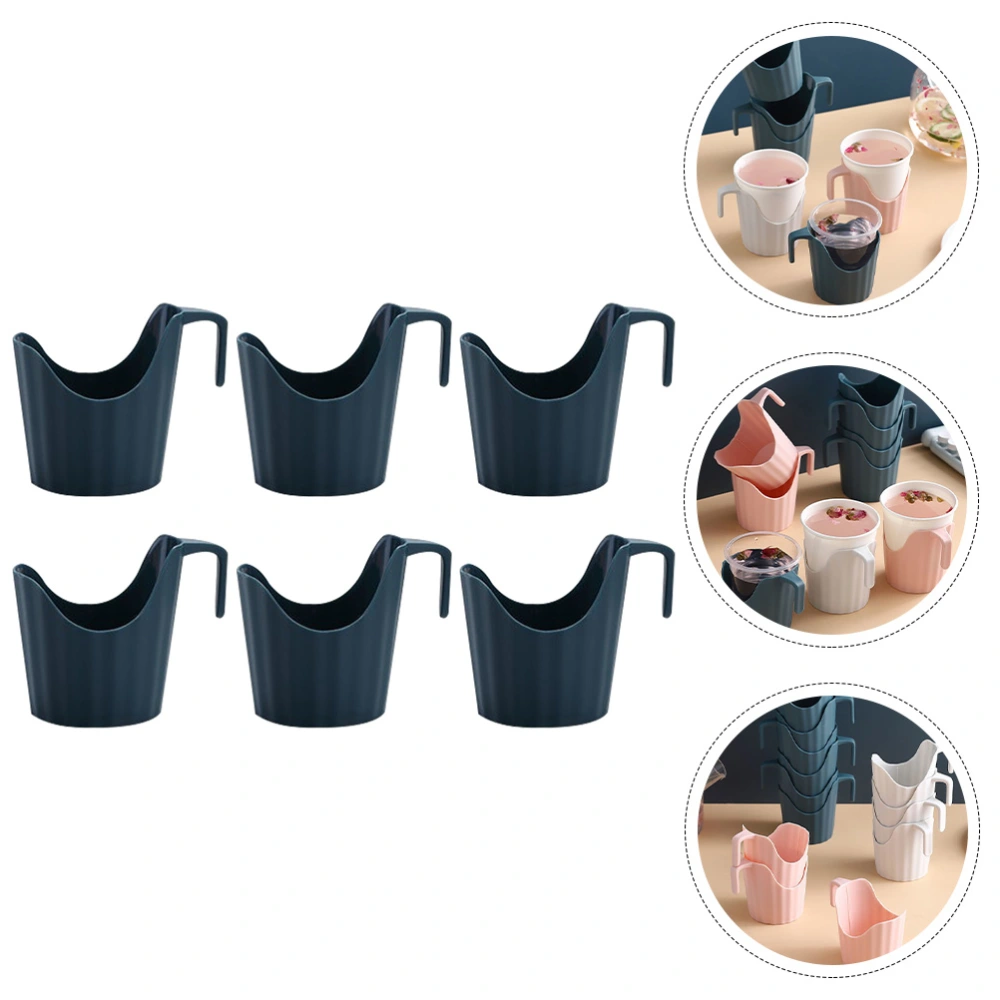 6pcs Anti-scalding Cup Holder Coffee Cup Plastic Cup Holder Disposable Cups Cup Holder