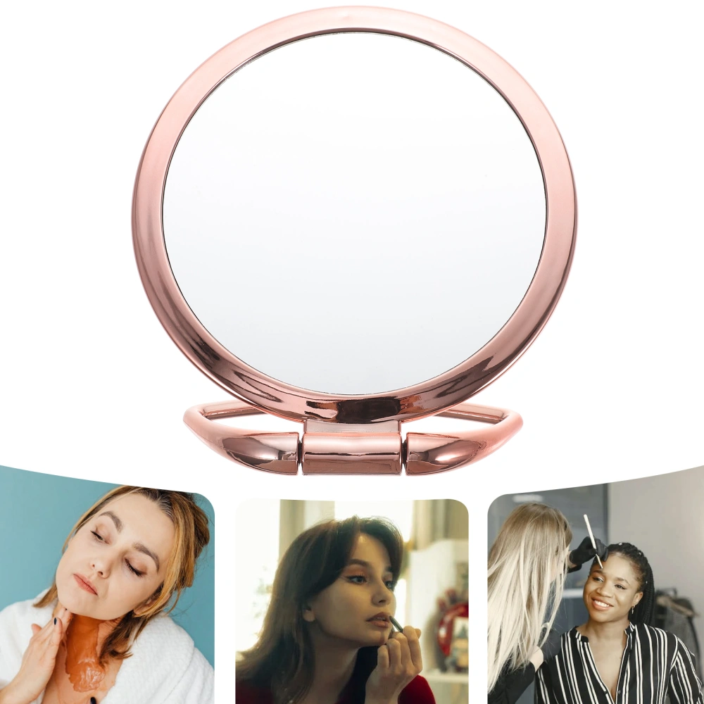 Magnifying Handheld Mirror Double Sided Folding Mirror Desktop Makeup Mirror