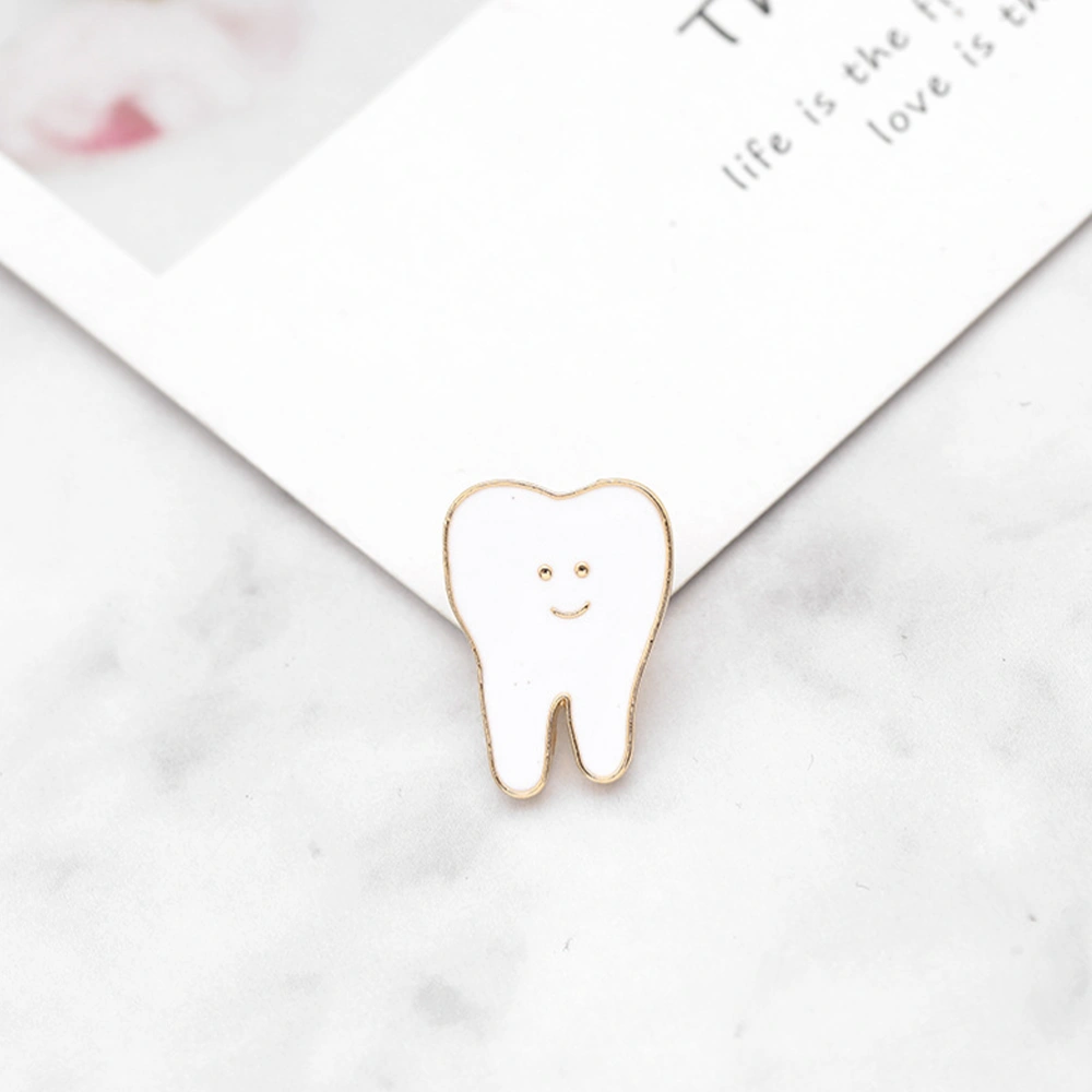 4Pcs Cartoon Teeth Brooch Pin Funny Brooch Clip Badges Bag Backpack Pin Jewelry