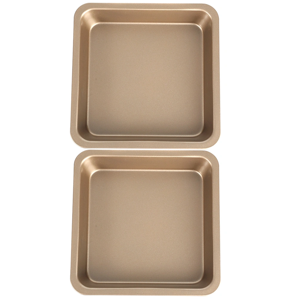 2Pcs Nonstick Square Cake Pan Thick Bread Baking Pan Cookie Baking Pan DIY Cake Pan