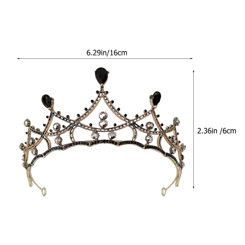 Vintage Tiara Rhinestone Inlaid Crown Party Prom Tiara for Women Bride