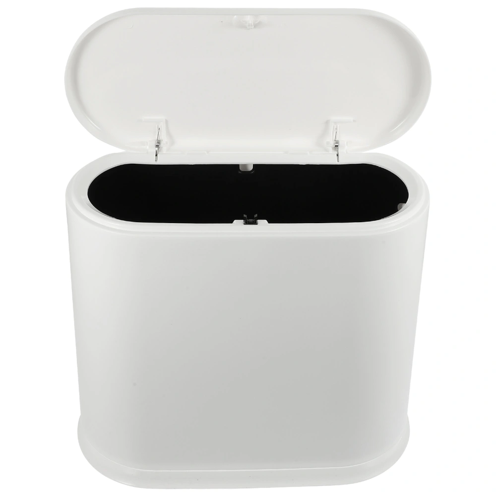 Bathroom Trash Can with Lid Slim Trash Can Small Trash Bin Plastic Trash Bin