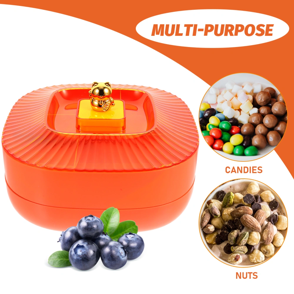 Decorative Food Storage Tray Snacks Plate Candy Tray Multi-grid Tray with Lid