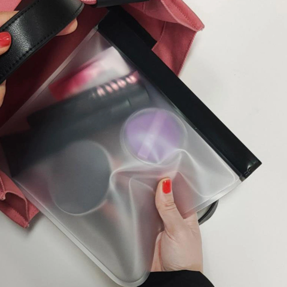 3Pcs Transparent Makeup Bags Travel Cosmetics Bags Portable Makeup Bags