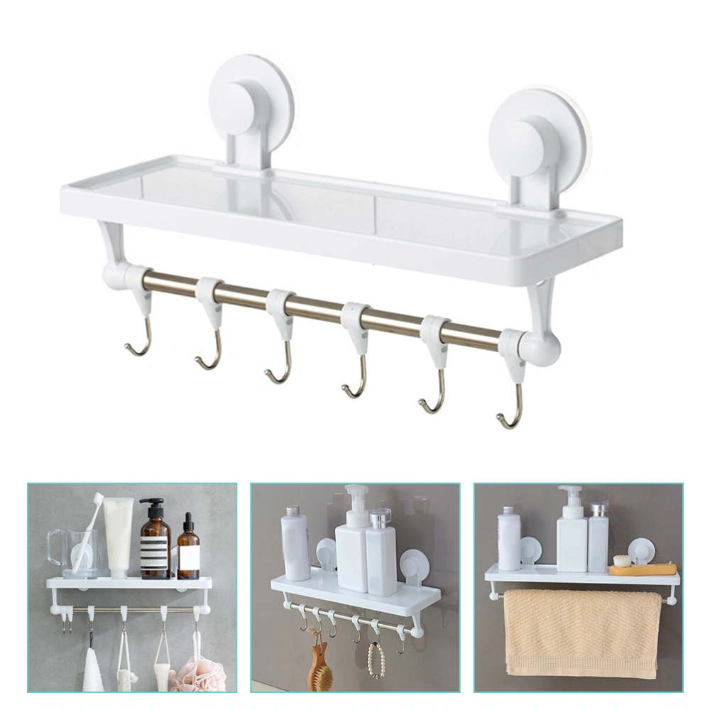 Multi-functional Bathroom Wall-mounted Rack Powerful Suction Cup Bathroom Kitchen Wall Rack