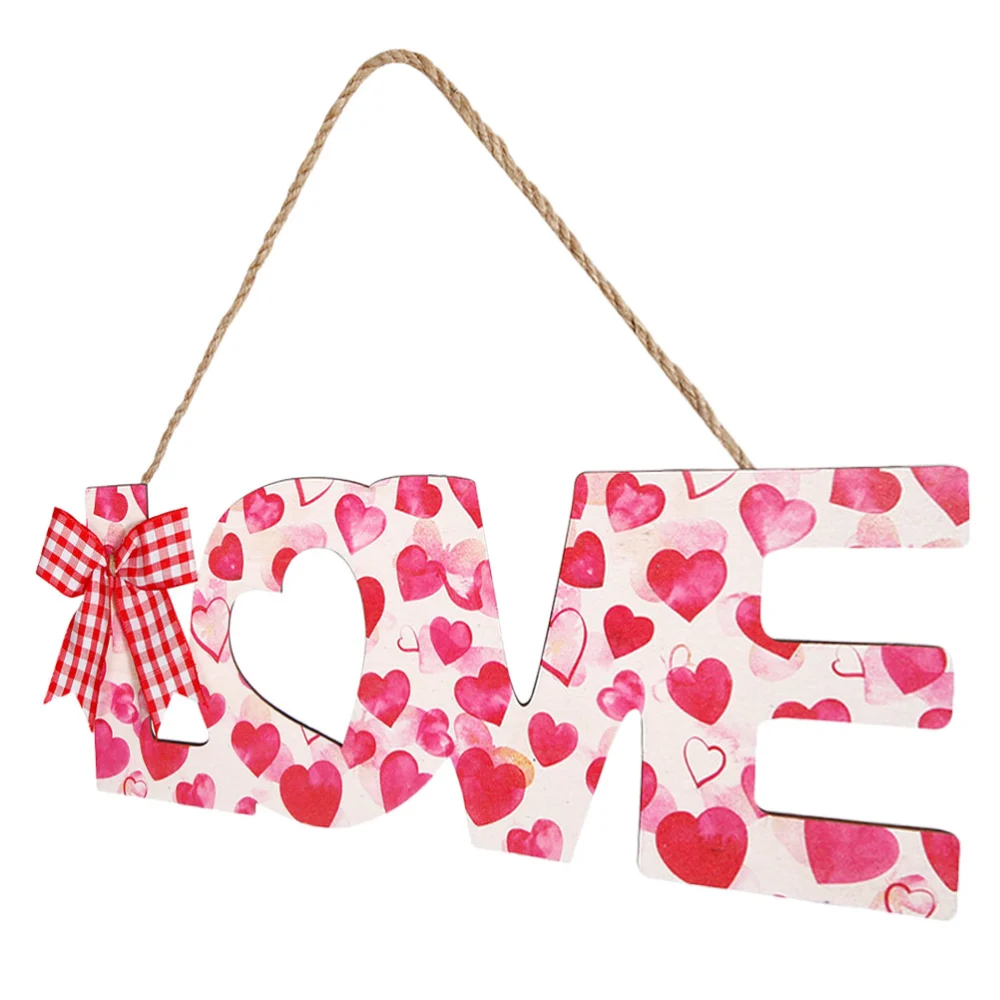 Valentine's Day Door Hanging Ornament Home Decor Love Hanging Sign Home Ornament