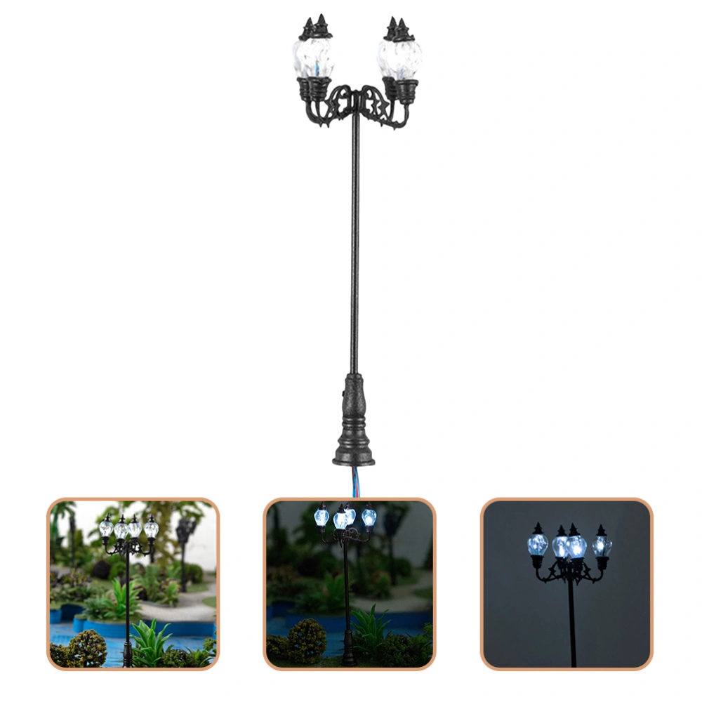 2pcs Diy Sand Table Yard Lights Street Light Models Construction Sand Table Making Material