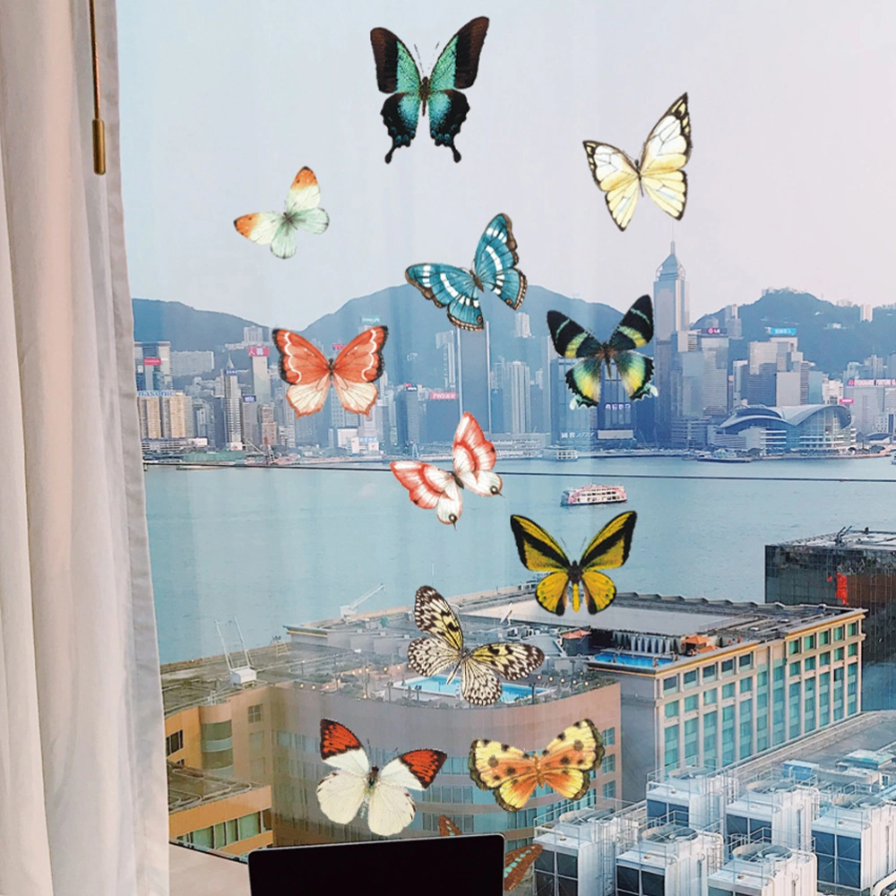 1 set of Window Clings Anti-Collision Window Clings Butterfly Window Decals