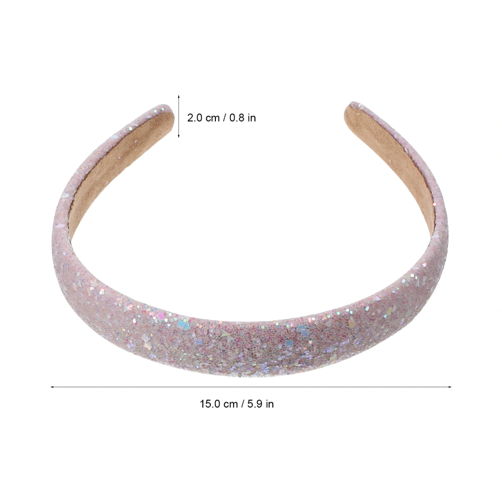 4 pcs Wide Hairband Girl Glitter Sequins Headband Women Sparkly Headband for Kids