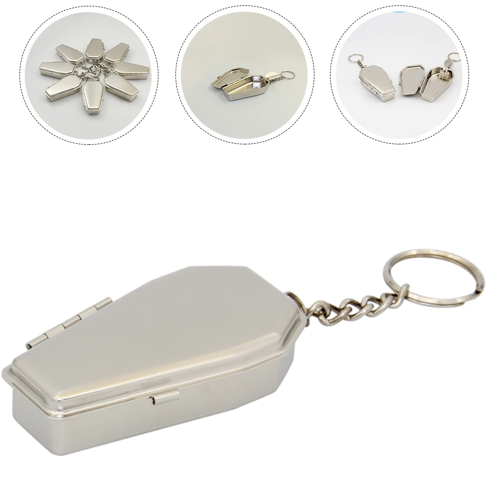 Novel Coffin Shaped Storage Ashtray Decorative Coffin Pendant Multi-functional Storage Holder