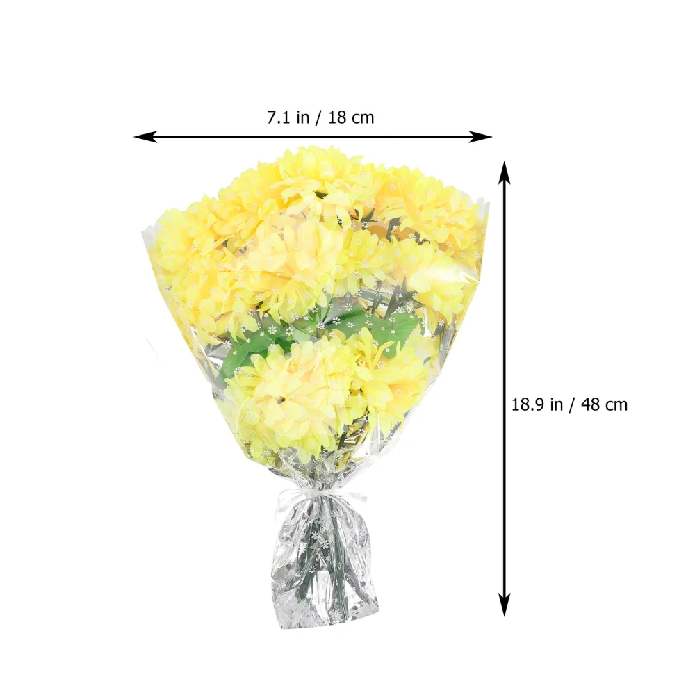 2pcs Artificial Chrysanthemum Bouquets Headstone Memorial Flower Bouquets Random Packing