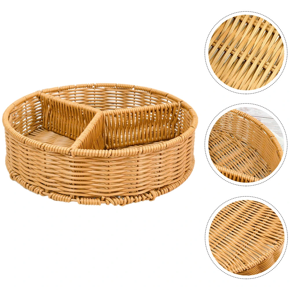 Woven Fruit Storage Basket Nut Serving Basket Kitchen Counter Basket Bread Basket