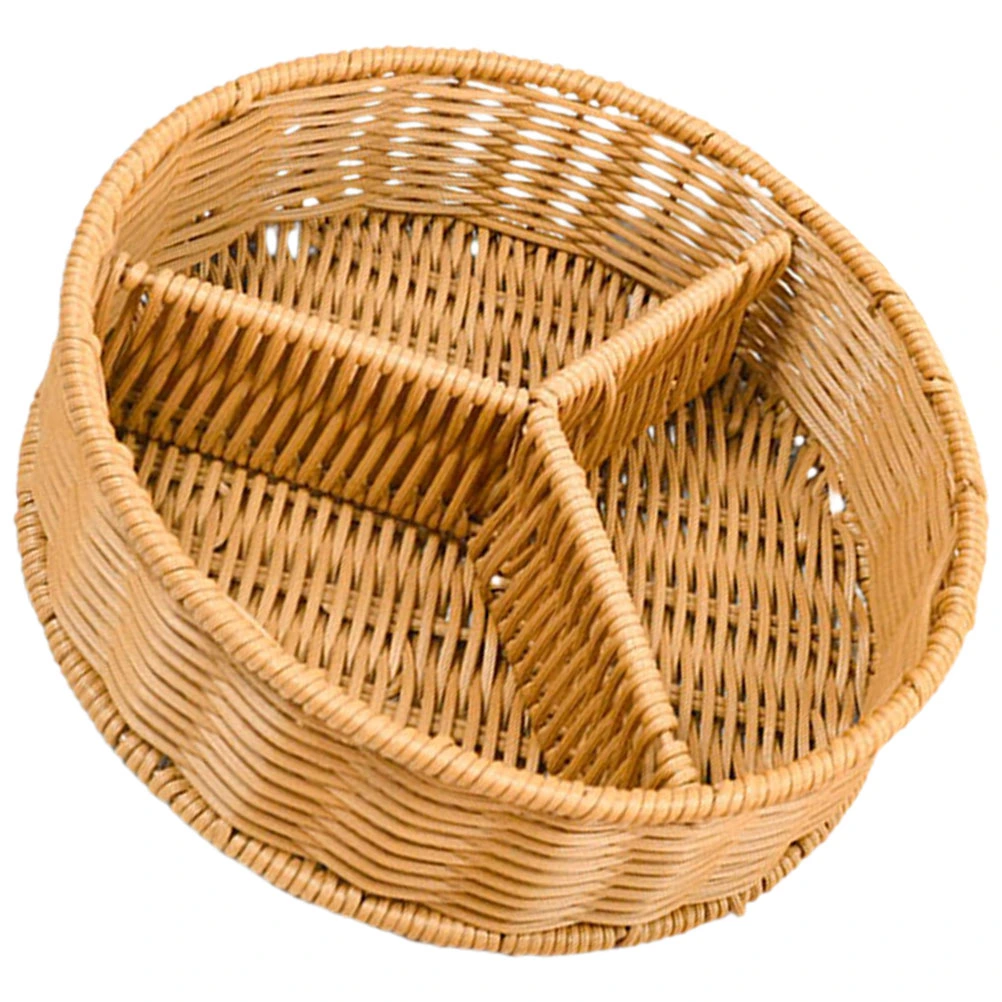 Woven Fruit Storage Basket Nut Serving Basket Kitchen Counter Basket Bread Basket