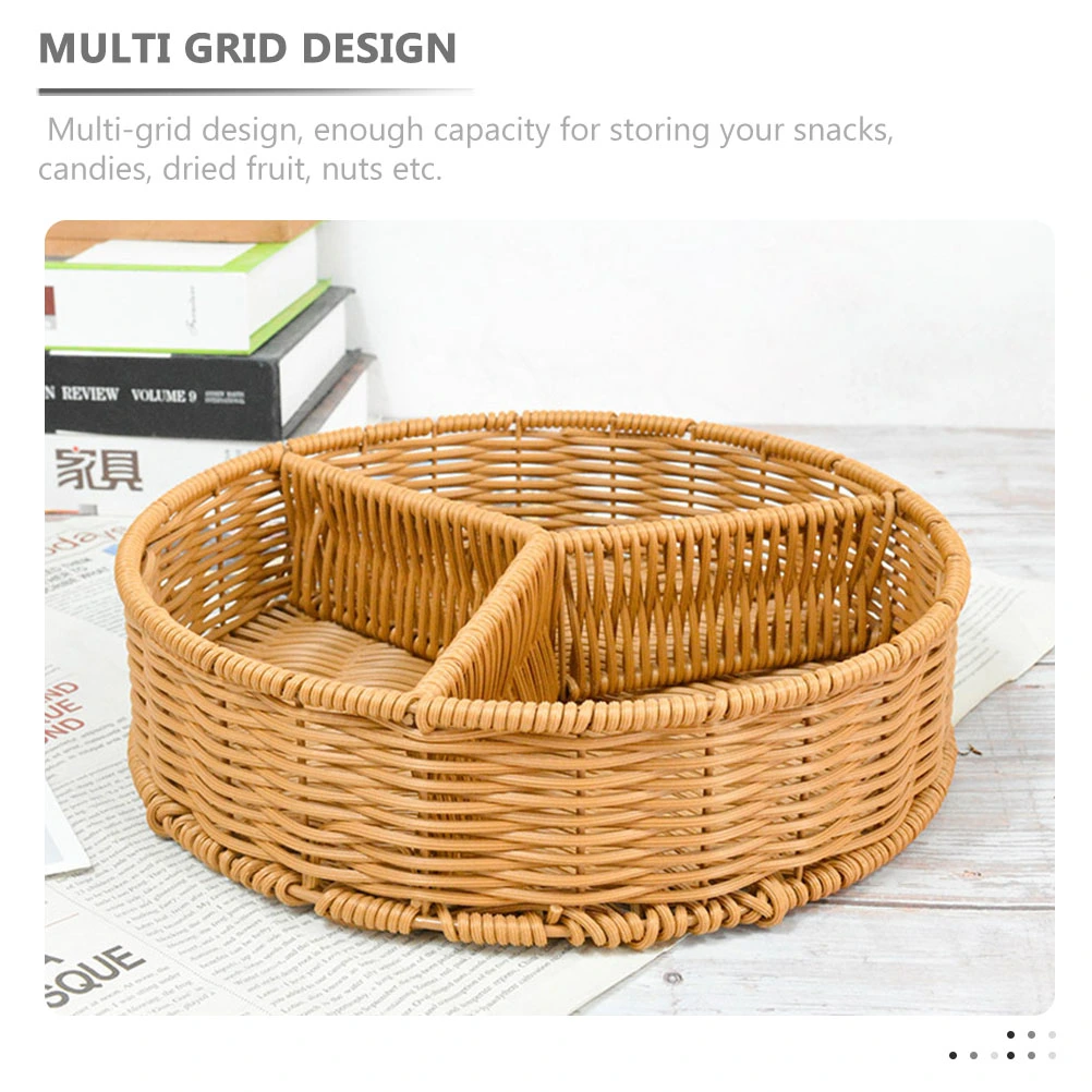 Woven Fruit Storage Basket Nut Serving Basket Kitchen Counter Basket Bread Basket