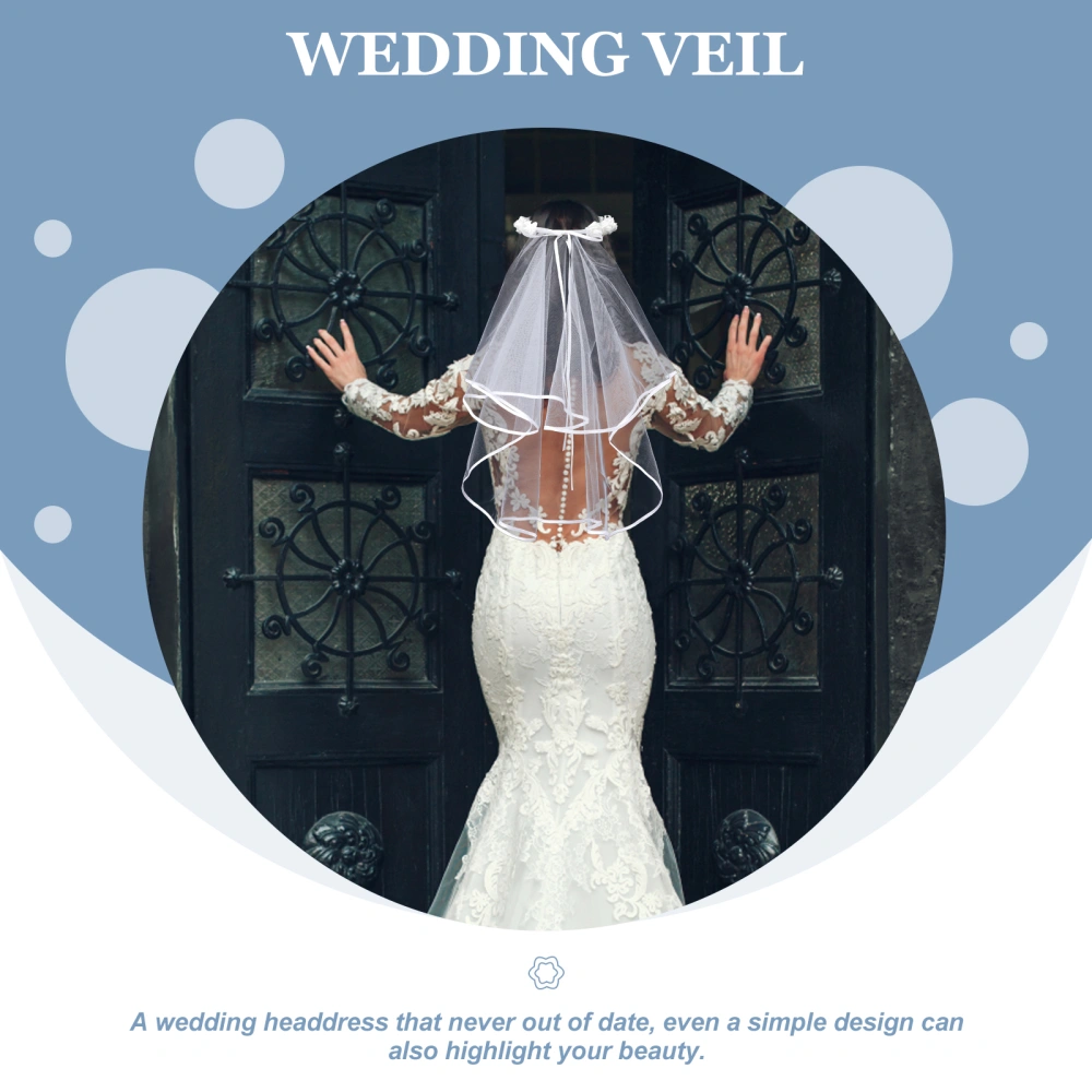 Wedding Veil Elegant Bride Veil Charming Bride Headwear Exquisite Wedding Headdress