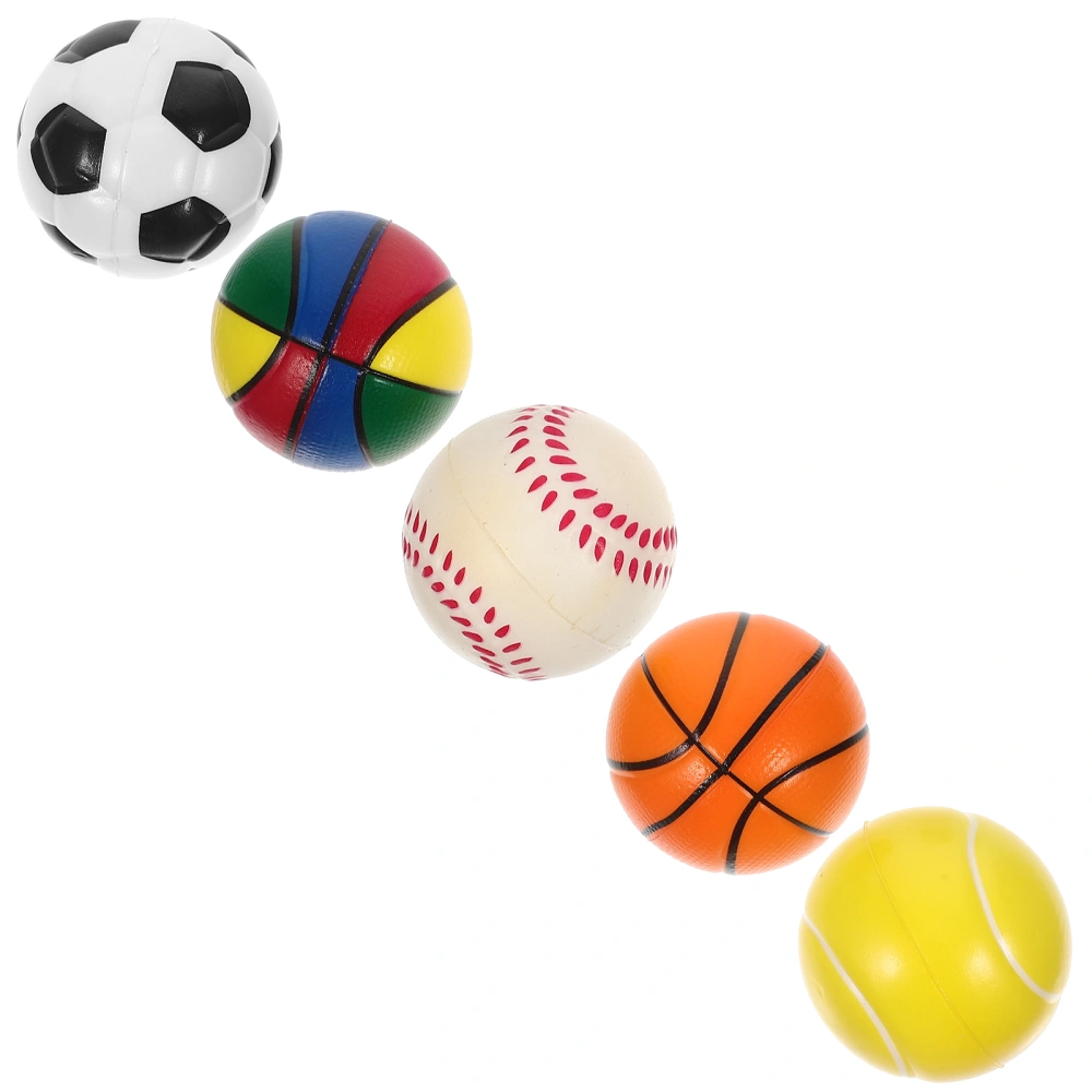 5Pcs Sports Ball Toy Kids Stress Toy Kids Sports Balls Model Sports Ball Cognitive Toy Kids Toys