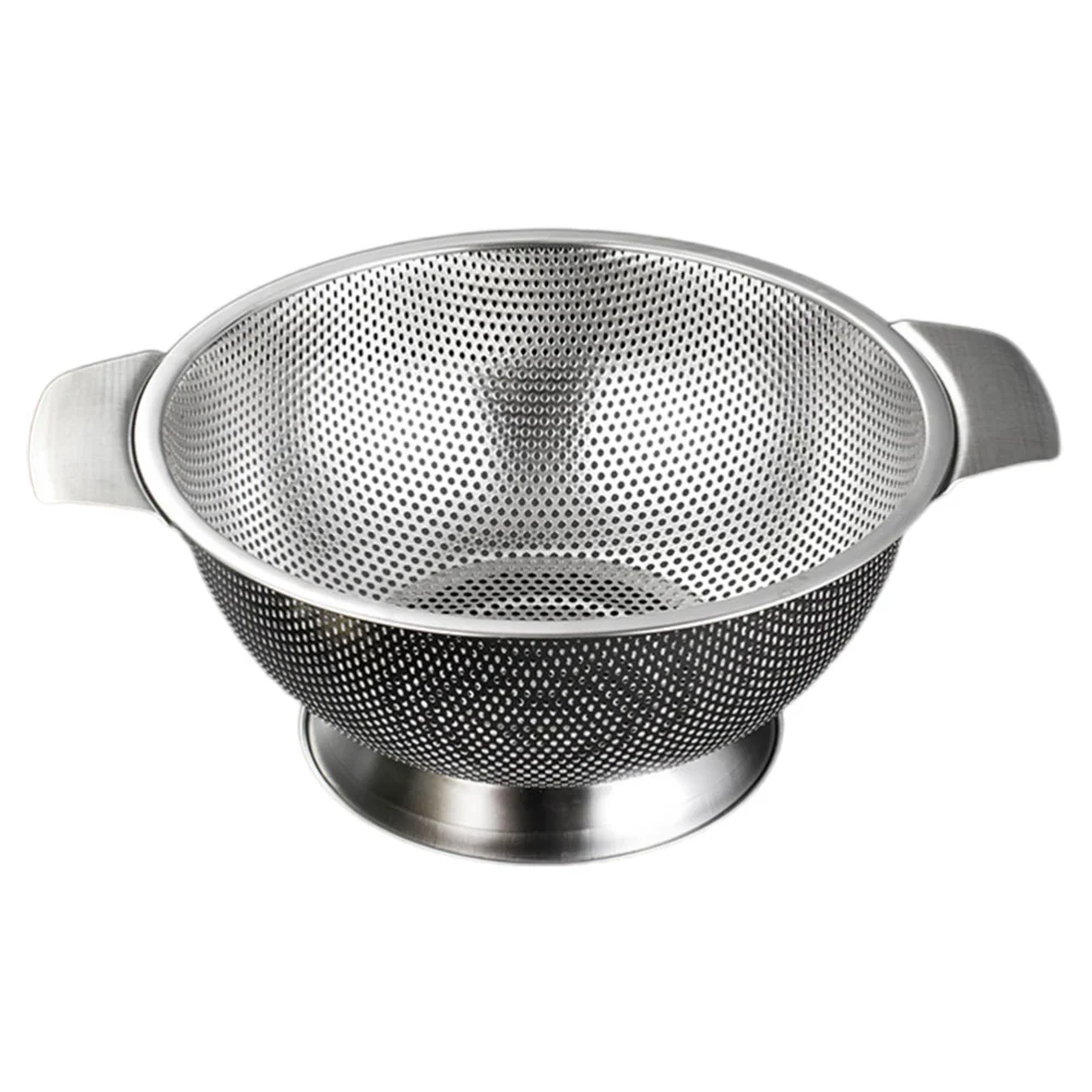 Kitchen Drain Basket Stainless Steel Rice Strainer Vegetable Washing Basket Rice Washing Sifter