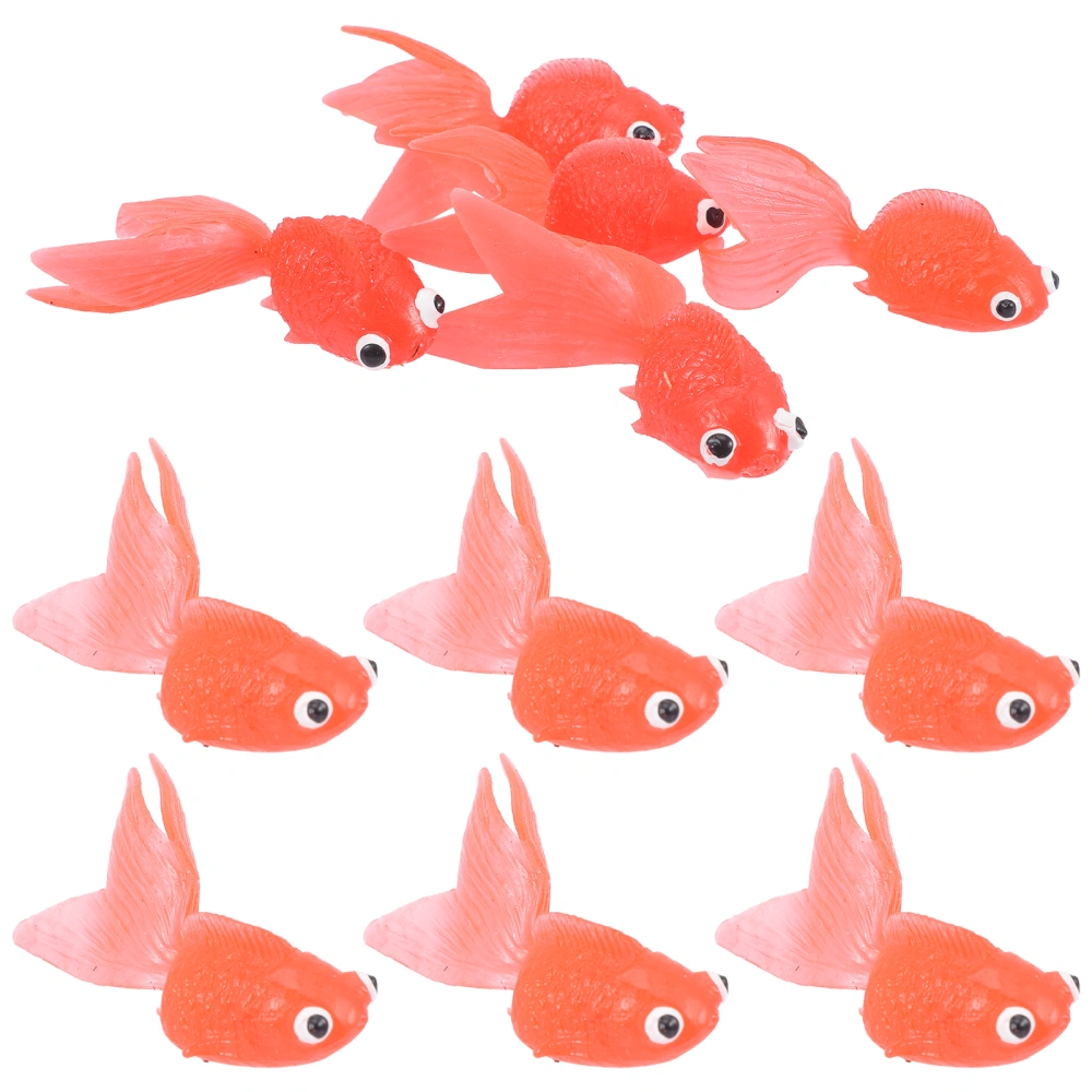 20pcs Fake Fish Goldfish Ornament Decorative Simulated Fish Aquarium Decor