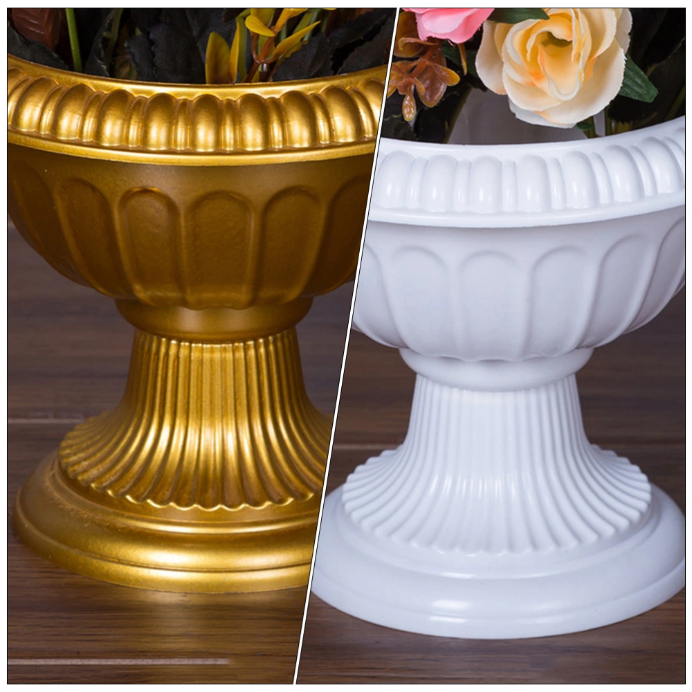 4pcs Decorative European Roman Flower Planter Plastic Porch Planter Household Flower Pot