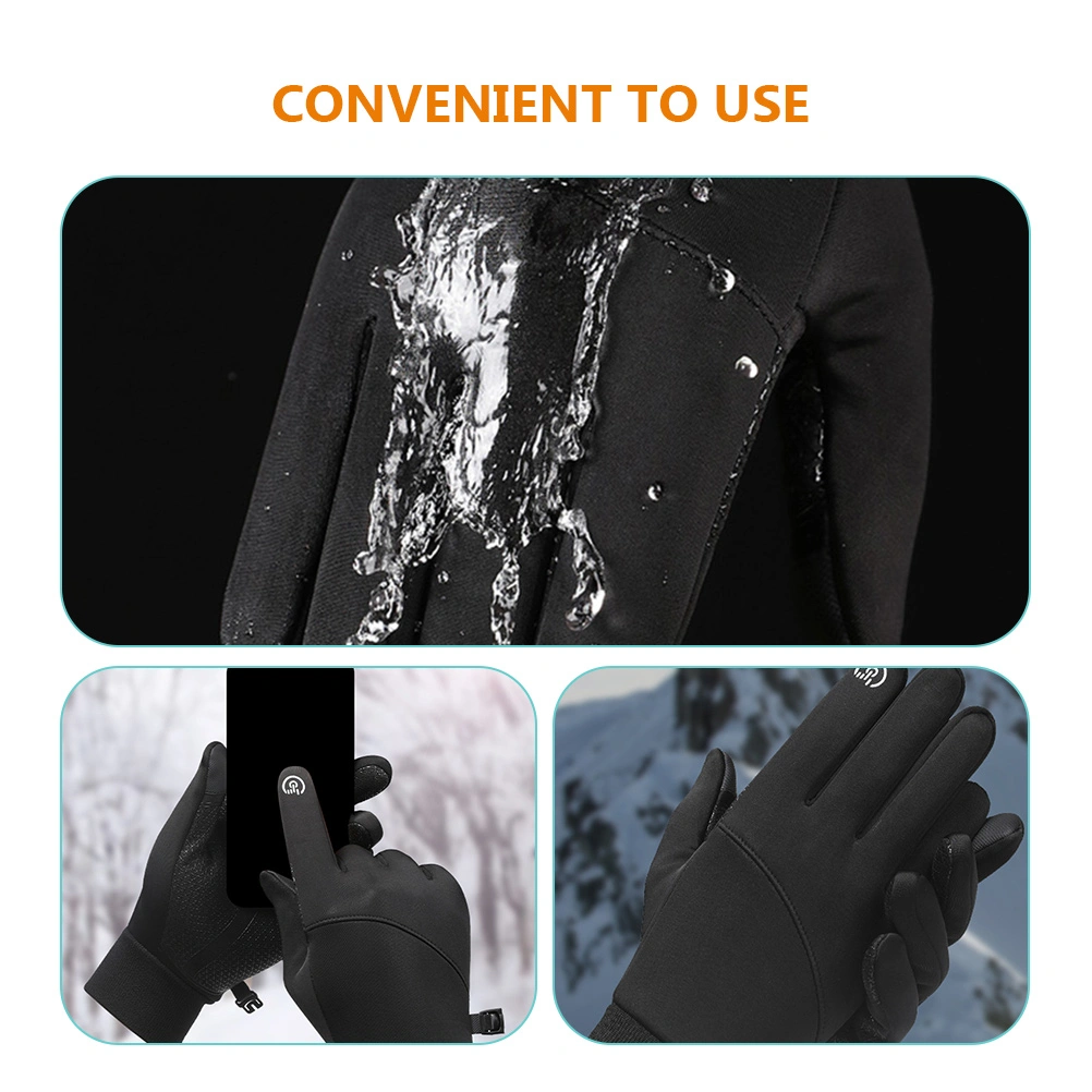 1 Pair of Bike Gloves Warming Fitness Gloves Nonslip Gloves Screen Touch Gloves Warm Sports Gloves