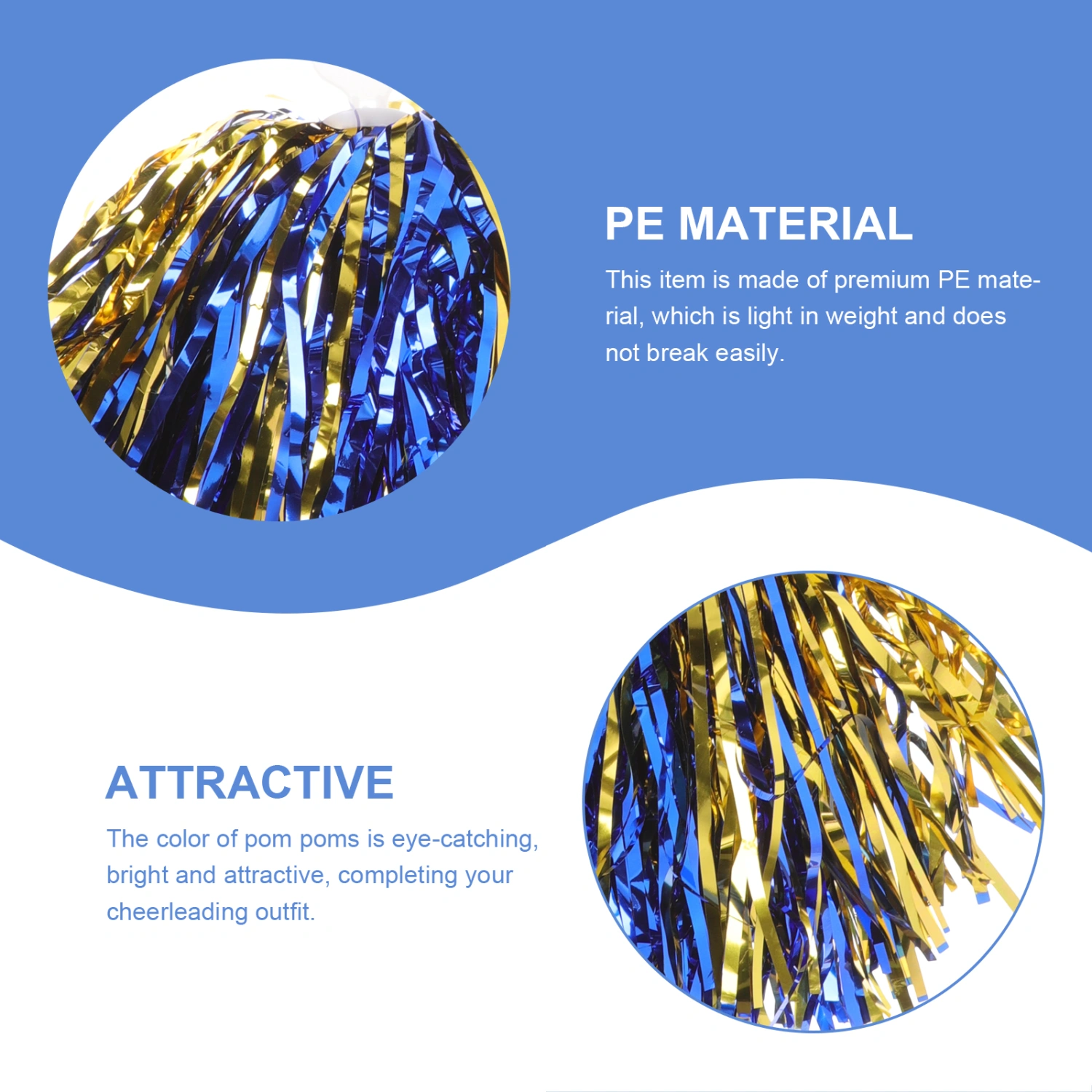 6Pcs Reusable Cheerleading Hand Flower Balls Cheering Squad Cheering Pompoms for Match