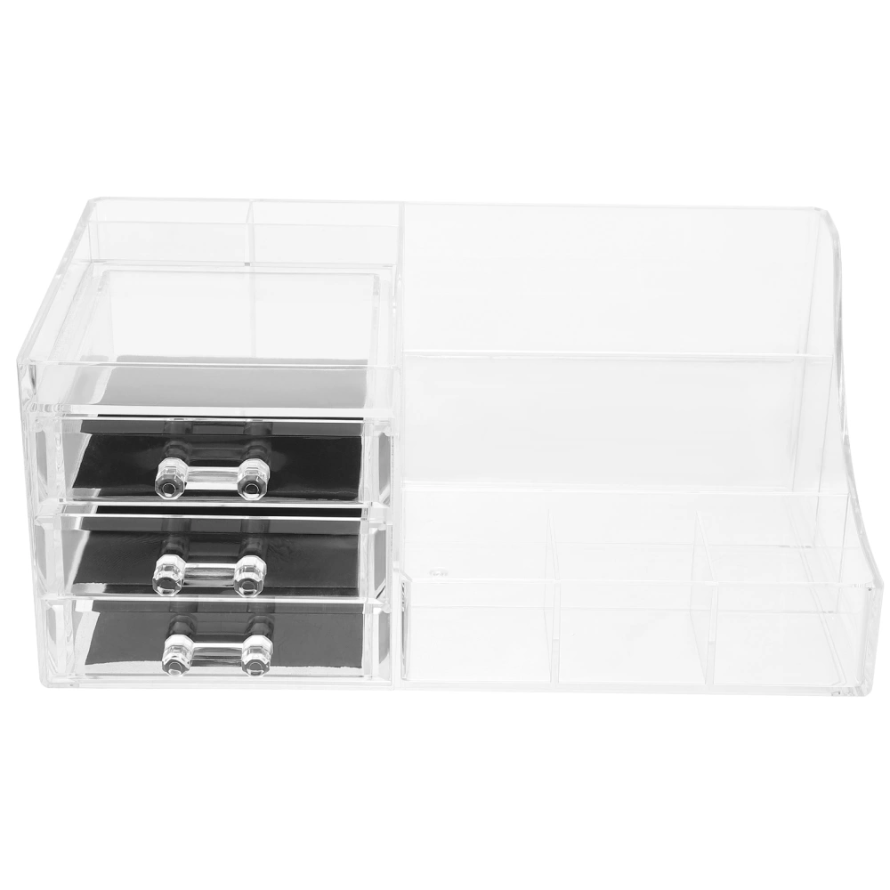 Makeup Organizer Multifunction Desk Organizer with Drawers Clear Organizer for Cosmetics Jewelries