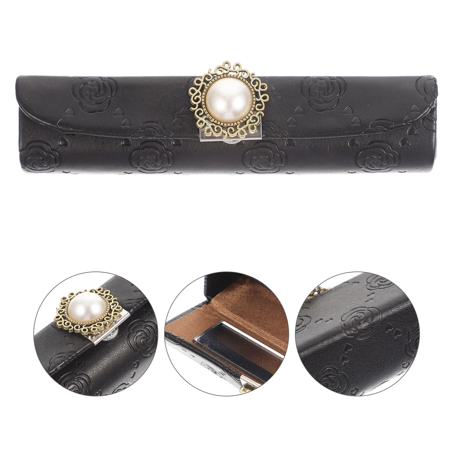 Lipstick Storage Cases with Mirror Vintage Lipstick Case Portable Lipstick Storage Box